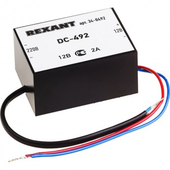 Блок питания стабилизированный DC-492 12В 2А внутренняя установка Блок питания стабилизированный DC-492 12В 2А внутренняя установка