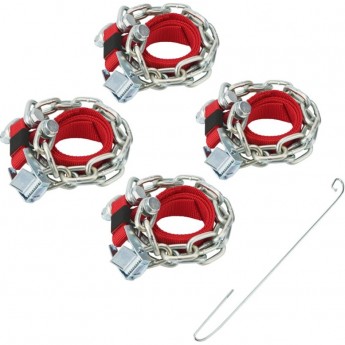 Цепи (браслеты) противоскольжения REXANT для кроссоверов (колеса 205-225 мм), 4 шт. Цепи (браслеты) противоскольжения REXANT для кроссоверов (колеса 205-225 мм), 4 шт.