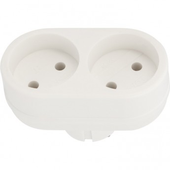 Двойник электрический REXANT 6А без заземления белый Двойник электрический REXANT 6А без заземления белый