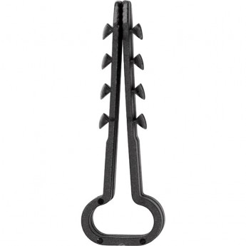 Дюбель-хомут REXANT нейлоновый прямоугольный 6-12 мм, черный (100 шт/уп)