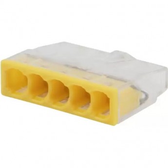 Экспресс-клемма REXANT СМК 2273-205, 5-проводная 0.5-2.5 мм², прозрачная, блистер (5 шт./уп.)