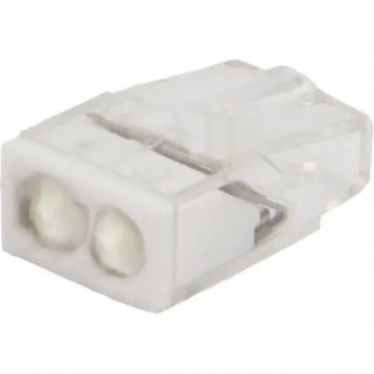 Экспресс-клемма с пастой REXANT СМК 2273-242, 2-проводная 0.5-2.5 мм², прозрачная, блистер (5 шт./уп.)