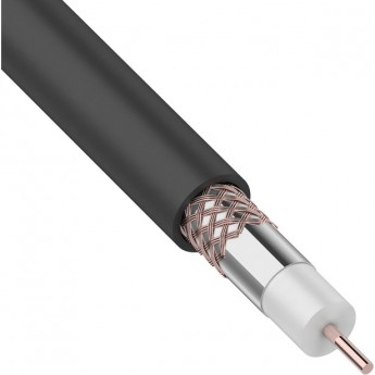 Кабель коаксиальный REXANT RG-6U+CU черный 305 м Кабель коаксиальный REXANT RG-6U+CU черный 305 м