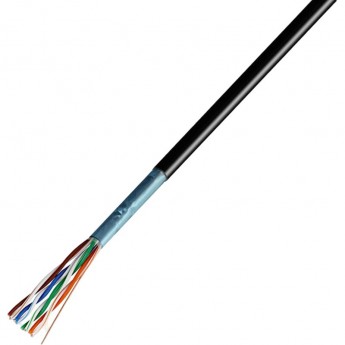 Кабель витая пара REXANT F/UTP, CAT 5e, ZH нг(А)-HF, 4PR, 24AWG, OUTDOOR, SOLID, черный, 305 м Кабель витая пара REXANT F/UTP, CAT 5e, ZH нг(А)-HF, 4PR, 24AWG, OUTDOOR, SOLID, черный, 305 м