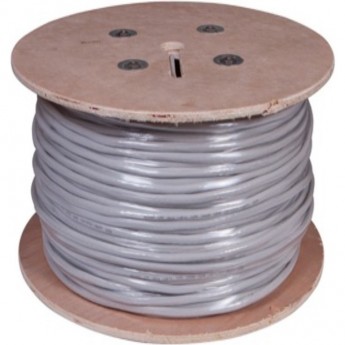 Кабель витая пара REXANT SOLID INDOOR U/UTP, CAT 5е PVC, 16PR, 24AWG серый 305м