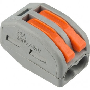 Клемма универсальная REXANT СМК 222-412, 2-проводная серая, 50 шт.