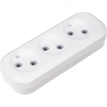 Колодка REXANT 3 гнезда без заземления Колодка REXANT 3 гнезда без заземления