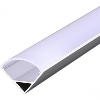 Комплект углового алюминиевого профиля REXANT с рассеивателем, 16х16мм, 1м