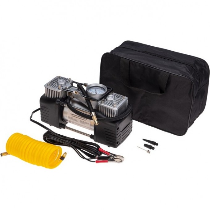 Компрессор автомобильный усиленный двухпоршневой REXANT 60л/мин, 10 АТМ 80-0521