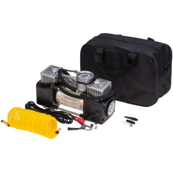 Компрессор автомобильный усиленный двухпоршневой REXANT 60л/мин, 10 АТМ с цифровым манометром и функцией автостоп Компрессор автомобильный усиленный двухпоршневой REXANT 60л/мин, 10 АТМ с цифровым манометром и функцией автостоп