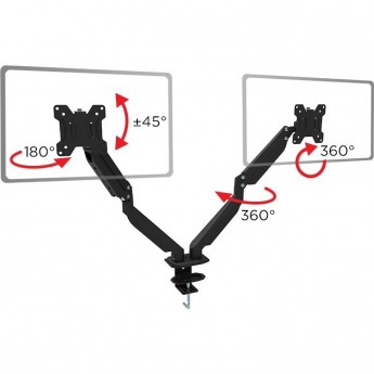 Кронштейн для двух мониторов 13"-32" REXANT PROFI настольный с газлифтом Кронштейн для двух мониторов 13"-32" REXANT PROFI настольный с газлифтом