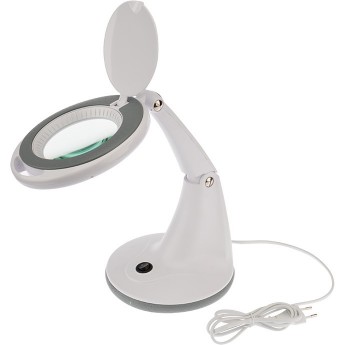 Лупа с подсветкой REXANT 3D+12D 30 SMD LED настольная белая Лупа с подсветкой REXANT 3D+12D 30 SMD LED настольная белая