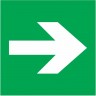 Наклейка эвакуационный знак REXANT НАПРАВЛЯЮЩАЯ СТРЕЛКА 100*100 мм 56-0029