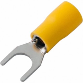 Наконечник вилочный REXANT изолированный 6.5 мм 4-6 мм² желтый Наконечник вилочный REXANT изолированный 6.5 мм 4-6 мм² желтый