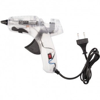 Пистолет клеевой REXANT 60 Вт 11 мм прозрачный корпус с кнопкой Пистолет клеевой REXANT 60 Вт 11 мм прозрачный корпус с кнопкой