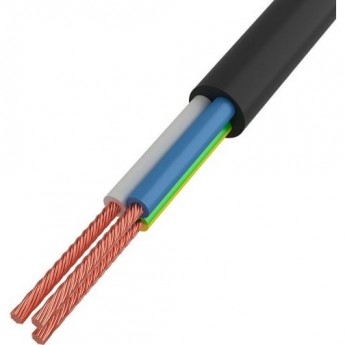 Провод REXANT ПВС 3x0.75 мм² соединительный черный 10 м Провод REXANT ПВС 3x0.75 мм² соединительный черный 10 м