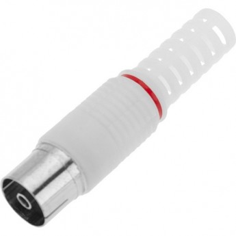 Разъем антенный REXANT на кабель, (гнездо-TV), белый, (1шт) Разъем антенный REXANT на кабель, (гнездо-TV), белый, (1шт)