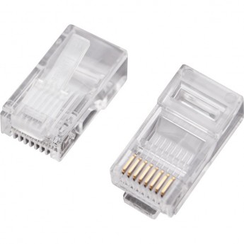 Разъем REXANT RJ-45(8P8C) CAT5e под витую пару для телекоммуникационного оборудования Разъем REXANT RJ-45(8P8C) CAT5e под витую пару для телекоммуникационного оборудования