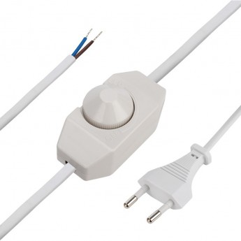 Сетевой шнур REXANT с диммером 2х0.75 мм² 2 м белый Сетевой шнур REXANT с диммером 2х0.75 мм² 2 м белый