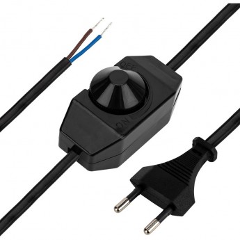 Сетевой шнур REXANT с диммером 2х0.75 мм² 2 м черный Сетевой шнур REXANT с диммером 2х0.75 мм² 2 м черный