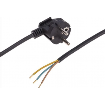 Шнур электрический REXANT с вилкой ПВС 3х0,75 мм² 2м, черный