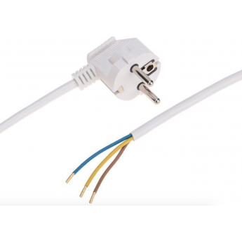 Шнур электрический REXANT с вилкой ПВС 3х0,75 мм2 3м, белый