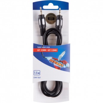 Шнур REXANT стерео штекер 3.5 мм - стерео штекер 3.5 мм 1.5m