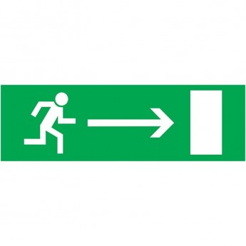 Табличка ПВХ эвакуационный знак REXANT НАПРАВЛЕНИЕ К ЭВАКУАЦИОННОМУ ВЫХОДУ НАПРАВО 150х300 мм