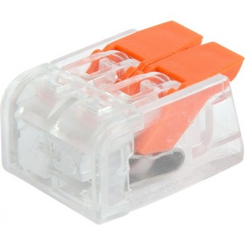 Универсальная компактная клемма REXANT СМК 221-412, 2-проводная до 4,0 мм² (пакет 5 шт/уп)