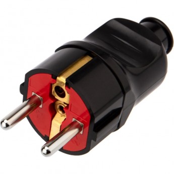 Вилка REXANT ЕВРО прямая с заземлением 16А усиленная, черная Вилка REXANT ЕВРО прямая с заземлением 16А усиленная, черная