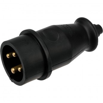 Вилка REXANT переносная 3Р+РЕ, 32 А, IP44 влагозащищенная, каучук, черная Вилка REXANT переносная 3Р+РЕ, 32 А, IP44 влагозащищенная, каучук, черная