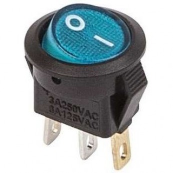 Выключатель клавишный REXANT MICRO RWB-106 3А круглый синий с подсветкой Выключатель клавишный REXANT MICRO RWB-106 3А круглый синий с подсветкой